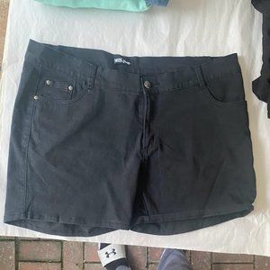 black jean shorts